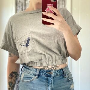 Harley-Davidson Gray Relaxed Crop Short Sleeve T-Shirt